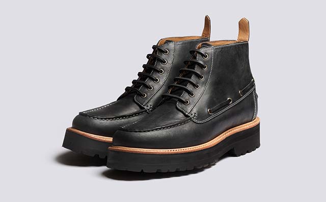 Grenson Easton Mens Boots in Black Leather GRS114000